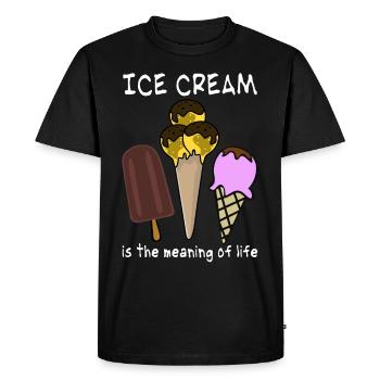 Crème glacée Crème glacée - T-shirt Premium bio Homme - noir - Devant - Nico (187cm)