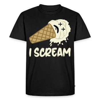 Crème glacée Screaming Crème glacée - T-shirt Premium bio Homme - noir - Devant - Nico (187cm)