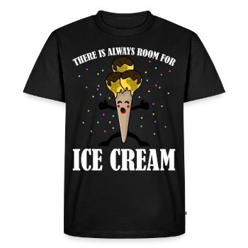 Crème glacée Blague Crème glacée - T-shirt Premium bio Homme - noir - Devant - Nico (187cm)