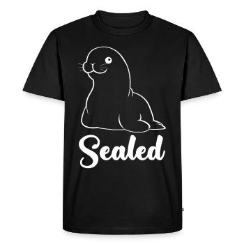 Seal Sealed Pinneped - Men's Premium Organic T-Shirt - black - Front - Nico (187cm)