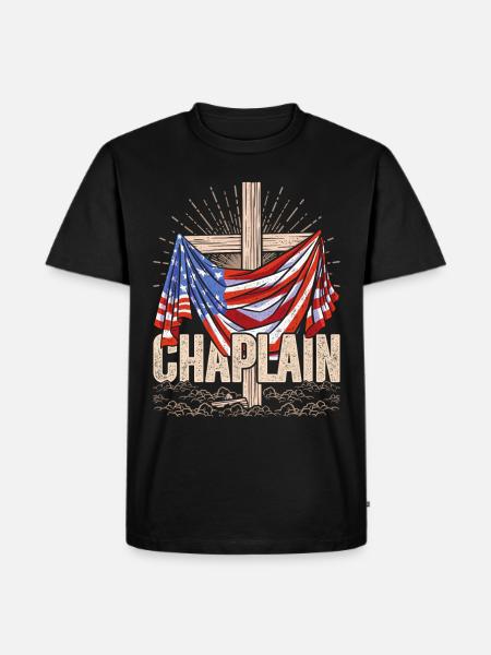 Chaplain, Clerical, Parish Priest - Men's Premium Organic T-Shirt - black
