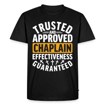 Curé, aumônier, clerc - T-shirt Premium bio Homme - noir - Devant - Nico (187cm)