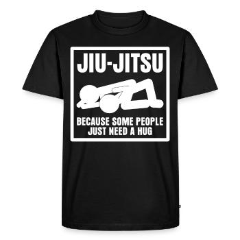 Brésilien Ju-Jitsu Jiu-Jitsu BJJ - T-shirt Premium bio Homme - noir - Devant - Nico (187cm)