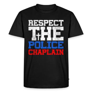 Clerc de l’aumônier de la police - T-shirt Premium bio Homme - noir - Devant - Nico (187cm)