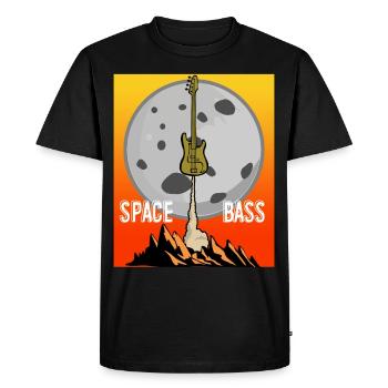Guitare basse Space avec Moon - T-shirt Premium bio Homme - noir - Devant - Nico (187cm)