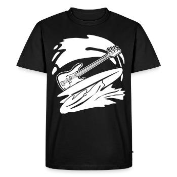 Surf Guitare Basse avec Planche de Surf - T-shirt Premium bio Homme - noir - Devant - Nico (187cm)