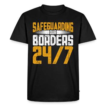 Gardes-frontières Gardes-frontières Douanes - T-shirt Premium bio Homme - noir - Devant - Nico (187cm)