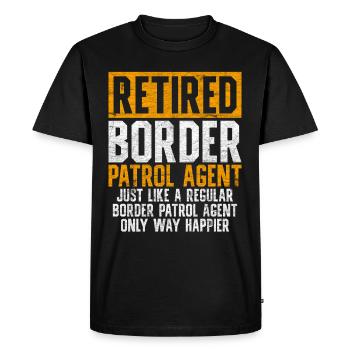Pension des gardes-frontières Garde-frontière Douanes - T-shirt Premium bio Homme - noir - Devant - Nico (187cm)