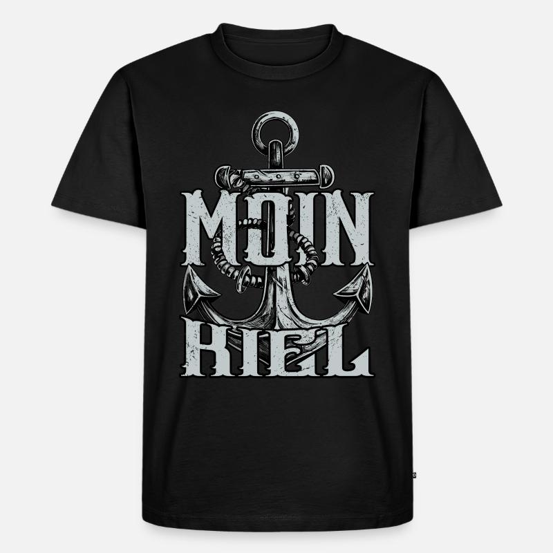 Moin Kiel - Männer Premium Bio T-Shirt - Schwarz