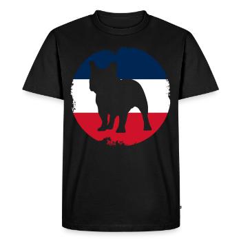 French Bulldog - Men's Premium Organic T-Shirt - black - Front - Nico (187cm)