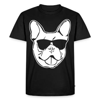 French Bulldog with Sunglasses - Men's Premium Organic T-Shirt - black - Front - Nico (187cm)