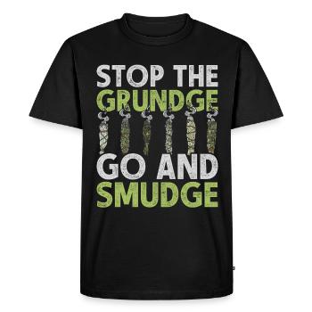 Fumigation Stop The Grundge Go And Smudge - Men's Premium Organic T-Shirt - black - Front - Nico (187cm)