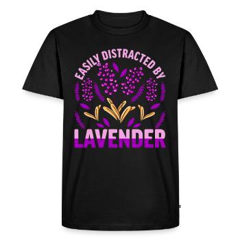 Smudging Flat Fumigation Lavender - Men's Premium Organic T-Shirt - black - Front - Nico (187cm)