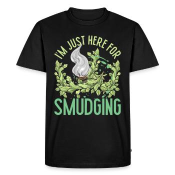 Je suis juste là pour la fumigation de l’appartement - T-shirt Premium bio Homme - noir - Devant - Nico (187cm)