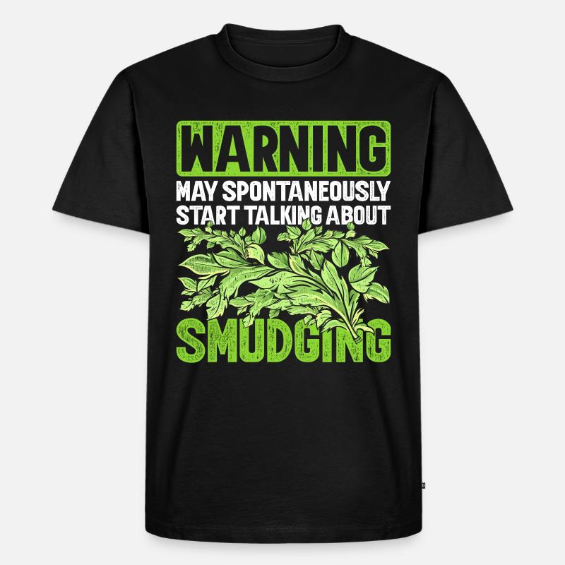 Smudging Wohnung Ausräuchern - Männer Premium Bio T-Shirt - Schwarz