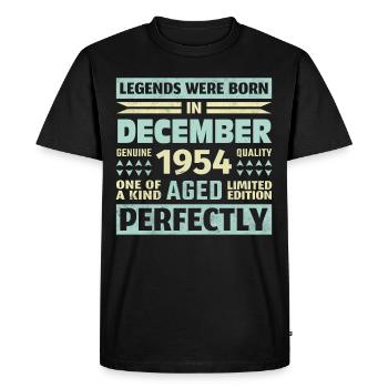 69e anniversaire décembre millésime 1954 millésime - T-shirt Premium bio Homme - noir - Devant - Nico (187cm)