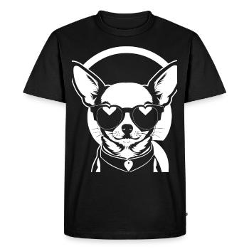 Chihuahua drôle portant des lunettes de soleil Chihuahuas - T-shirt Premium bio Homme - noir - Devant - Nico (187cm)