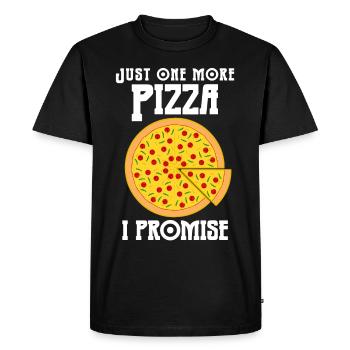 Pizza Pizzaria Pizzas - T-shirt Premium bio Homme - noir - Devant - Nico (187cm)