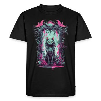 Conception de monstre magique chat occulte gothique - T-shirt Premium bio Homme - noir - Devant - Nico (187cm)