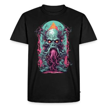 Underworld Demons Occult Horror Gothic Design - Men's Premium Organic T-Shirt - black - Front - Nico (187cm)