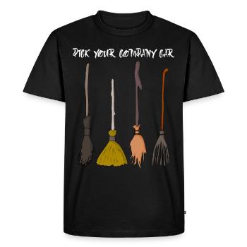 Witch's Broom Halloween Witch Witchcraft - Men's Premium Organic T-Shirt - black - Front - Nico (187cm)