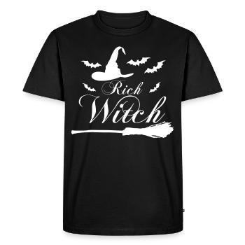Sorcellerie Sorcière Halloween Balai de sorcière - T-shirt Premium bio Homme - noir - Devant - Nico (187cm)