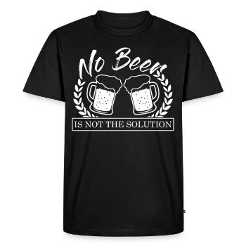 Accueil Brasserie Bière artisanale Brassage de bière - T-shirt Premium bio Homme - noir - Devant - Nico (187cm)