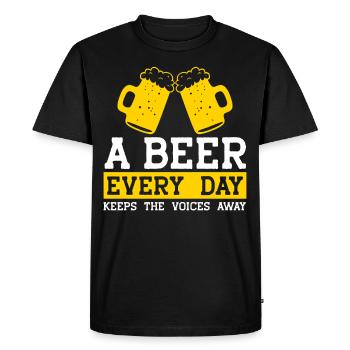 Brassage de bière Brasserie à domicile Bière artisanale - T-shirt Premium bio Homme - noir - Devant - Nico (187cm)