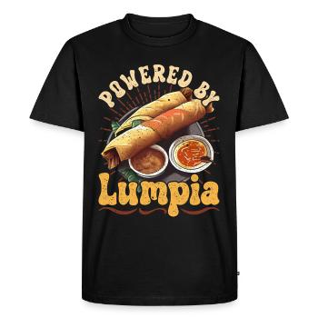 Propulsé par Lumpia - T-shirt Premium bio Homme - noir - Devant - Nico (187cm)