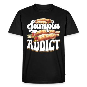Lumpia Addict - T-shirt Premium bio Homme - noir - Devant - Nico (187cm)