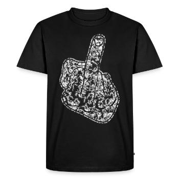 Middle Finger Misanthrope Ants - Men's Premium Organic T-Shirt - black - Front - Nico (187cm)