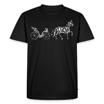 Cocher Calèche - T-shirt Premium bio Homme - noir - Devant - Nico (187cm)