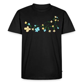Calèche Fleurs Cocher - T-shirt Premium bio Homme - noir - Devant - Nico (187cm)