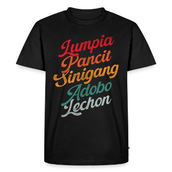 Lumpia Pancit Sinigang Adobo Lechon - Men's Premium Organic T-Shirt - black - Front - Nico (187cm)