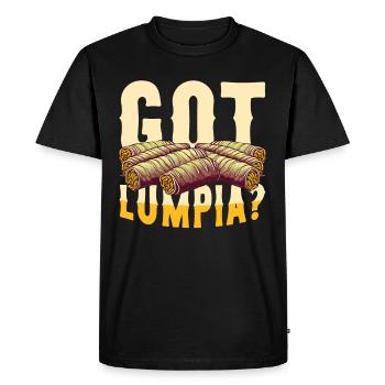 Vous avez Lumpia ? - T-shirt Premium bio Homme - noir - Devant - Nico (187cm)