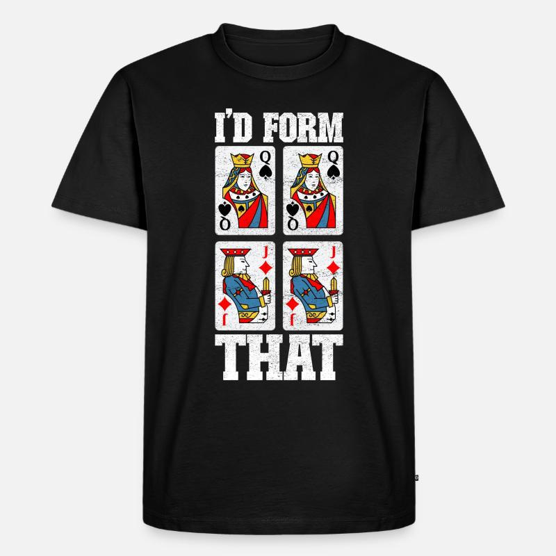 Binokel Pinochle - Männer Premium Bio T-Shirt - Schwarz