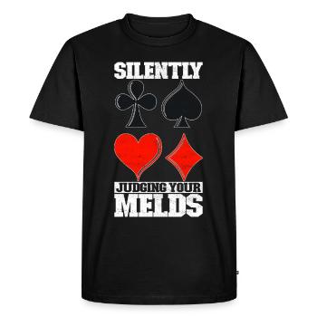 Jumelles Pinochle - T-shirt Premium bio Homme - noir - Devant - Nico (187cm)