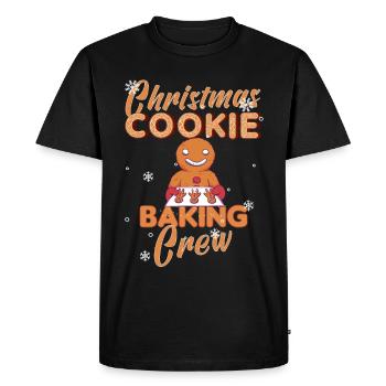 Biscuits de Noël Cookie Cookie Merry - T-shirt Premium bio Homme - noir - Devant - Nico (187cm)