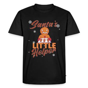Biscuits de Noël Cookie Cookie Merry - T-shirt Premium bio Homme - noir - Devant - Nico (187cm)
