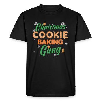 Biscuits de Noël Cookie Cookie Merry - T-shirt Premium bio Homme - noir - Devant - Nico (187cm)