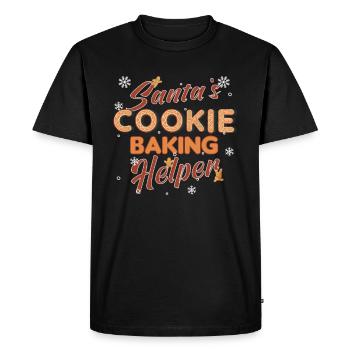 Biscuits de Noël Cookie Cookie Merry - T-shirt Premium bio Homme - noir - Devant - Nico (187cm)