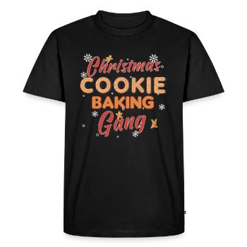 Biscuits de Noël Cookie Cookie Merry - T-shirt Premium bio Homme - noir - Devant - Nico (187cm)