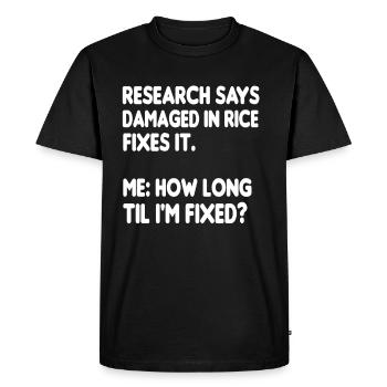 Funny Office Humor Funny Sayings Humor Chef Cook - Men's Premium Organic T-Shirt - black - Front - Nico (187cm)