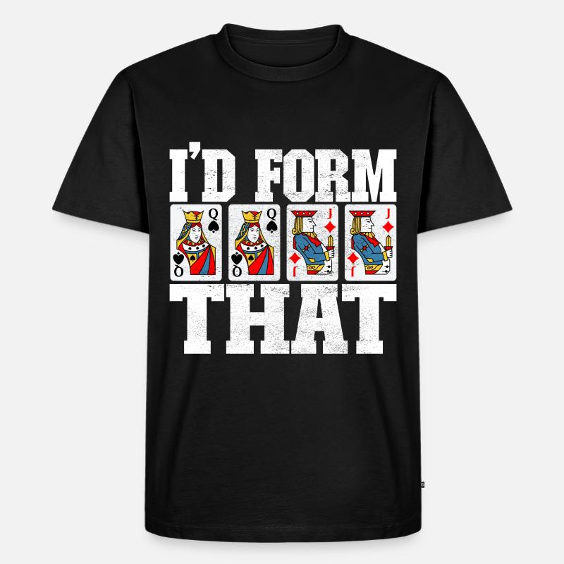 Binokel Pinochle - Männer Premium Bio T-Shirt - Schwarz