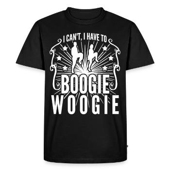 Boogie Woogie Swing Dancing - Men's Premium Organic T-Shirt - black - Front - Nico (187cm)