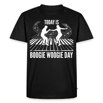 Dancing Swing Boogie Woogie Dance - Men's Premium Organic T-Shirt - black - Front - Nico (187cm)