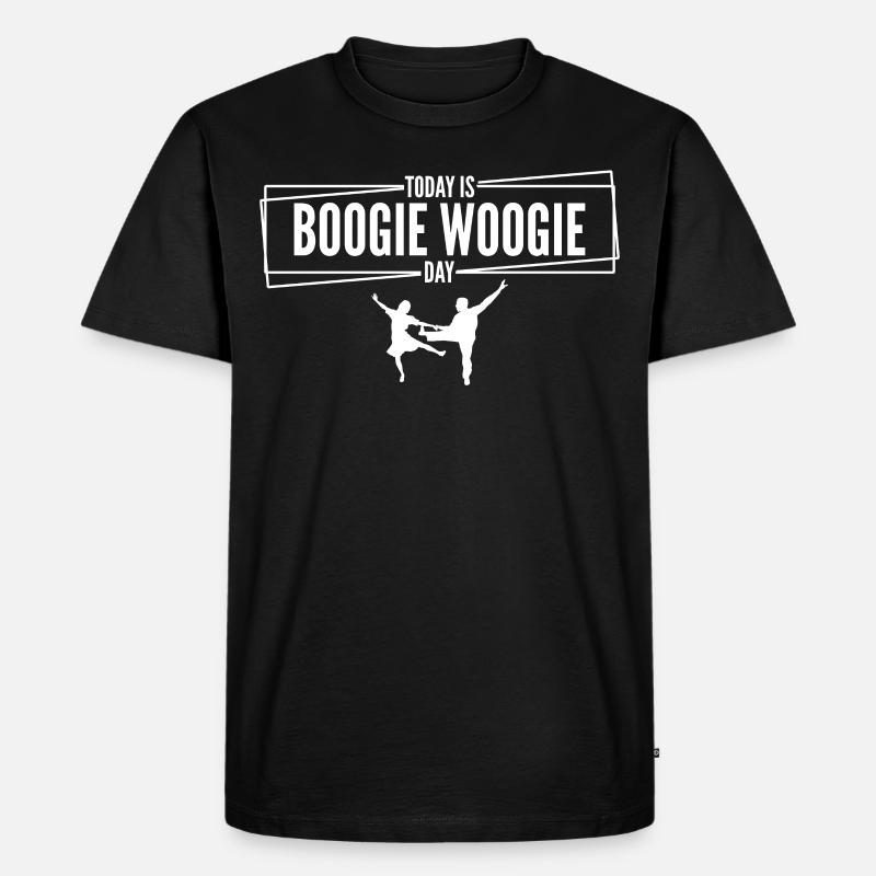 Boogie Woogie Day - Männer Premium Bio T-Shirt - Schwarz