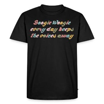 Boogie Woogie Joke Dancing Swing - Men's Premium Organic T-Shirt - black - Front - Nico (187cm)
