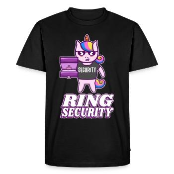 Bague Sécurité Mariage - T-shirt Premium bio Homme - noir - Devant - Nico (187cm)