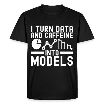 Analyste de données en science des données - T-shirt Premium bio Homme - noir - Devant - Nico (187cm)